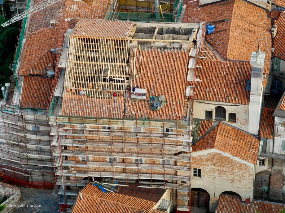 Vescovado a Mondovì - Tetto in legno